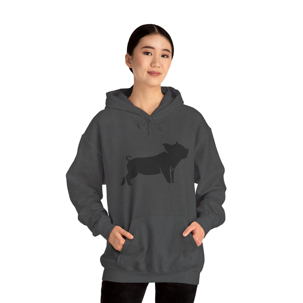 Pig Silhouette Hoodie – Farm Life Sweatshirt, Pig Lover Pullover, Homestead Hoodie, Mini Pig Apparel, Farm Animal Hoodie, Country Living Unisex Hoodie