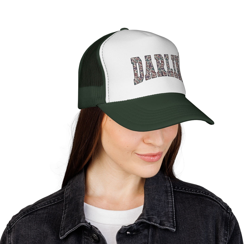 DARLIN’ Trucker Hat – Southern Farm Hat, Country Girl Snapback, Rustic Homestead Cap