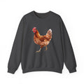 Rhode Island Red Hen Sweatshirt – Farmhouse Chicken Crewneck, Heritage Chicken Homestead Pullover, Unisex Gildan 18000