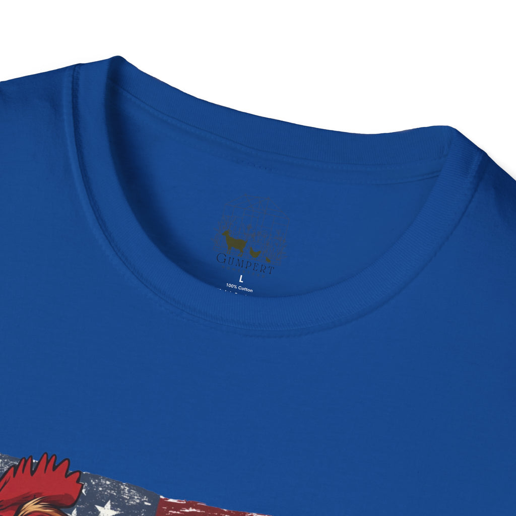 American Flag Chickens T-Shirt – American Flag Hen Shirt, Farm Life Tee, 4th of July Chicken Shirt, Backyard Chicken Keeper Gift, Homestead Farm Apparel