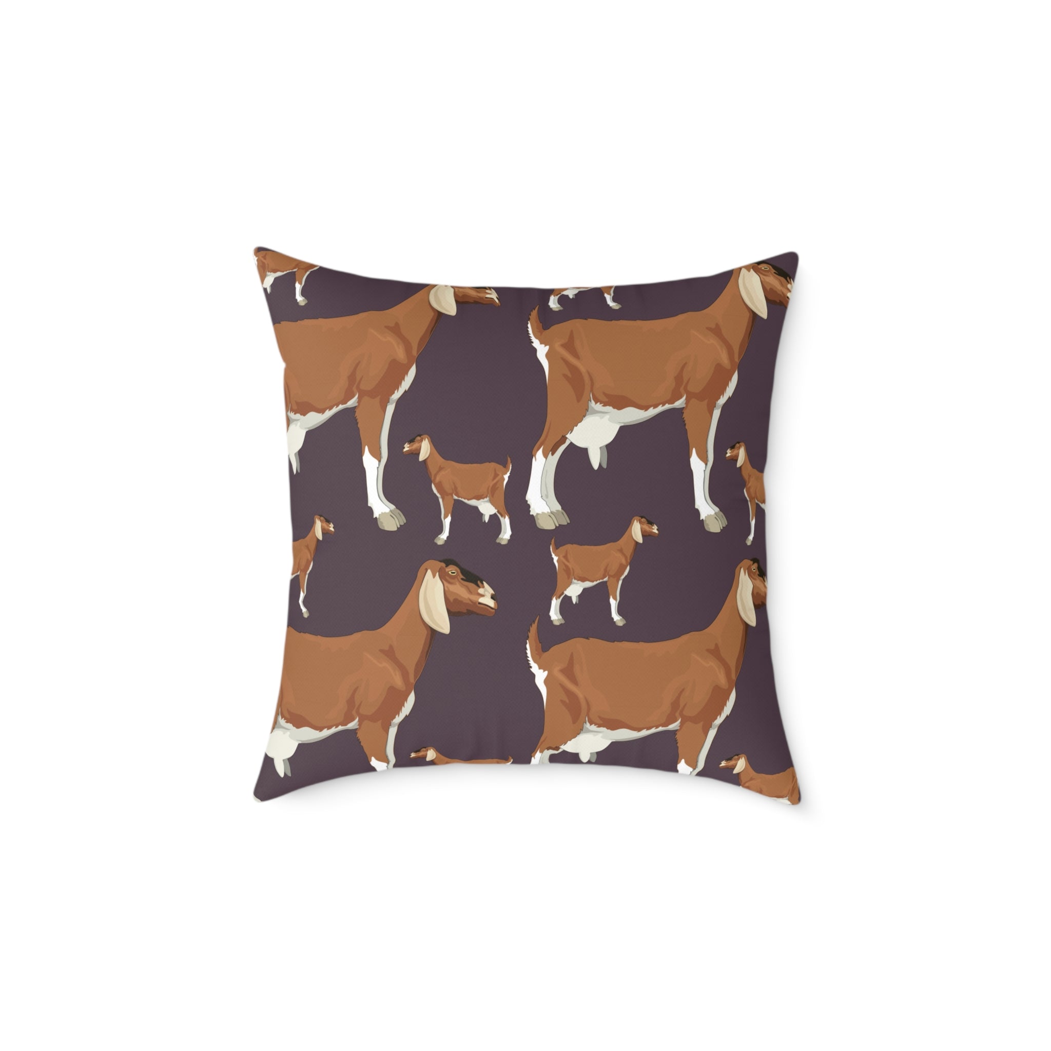 Goat Throw Pillow | Farmhouse Goat Accent Pillow | Rustic Goat Home Decor Cushion | Country Farm Animal Pillow | Gumpert Homestead