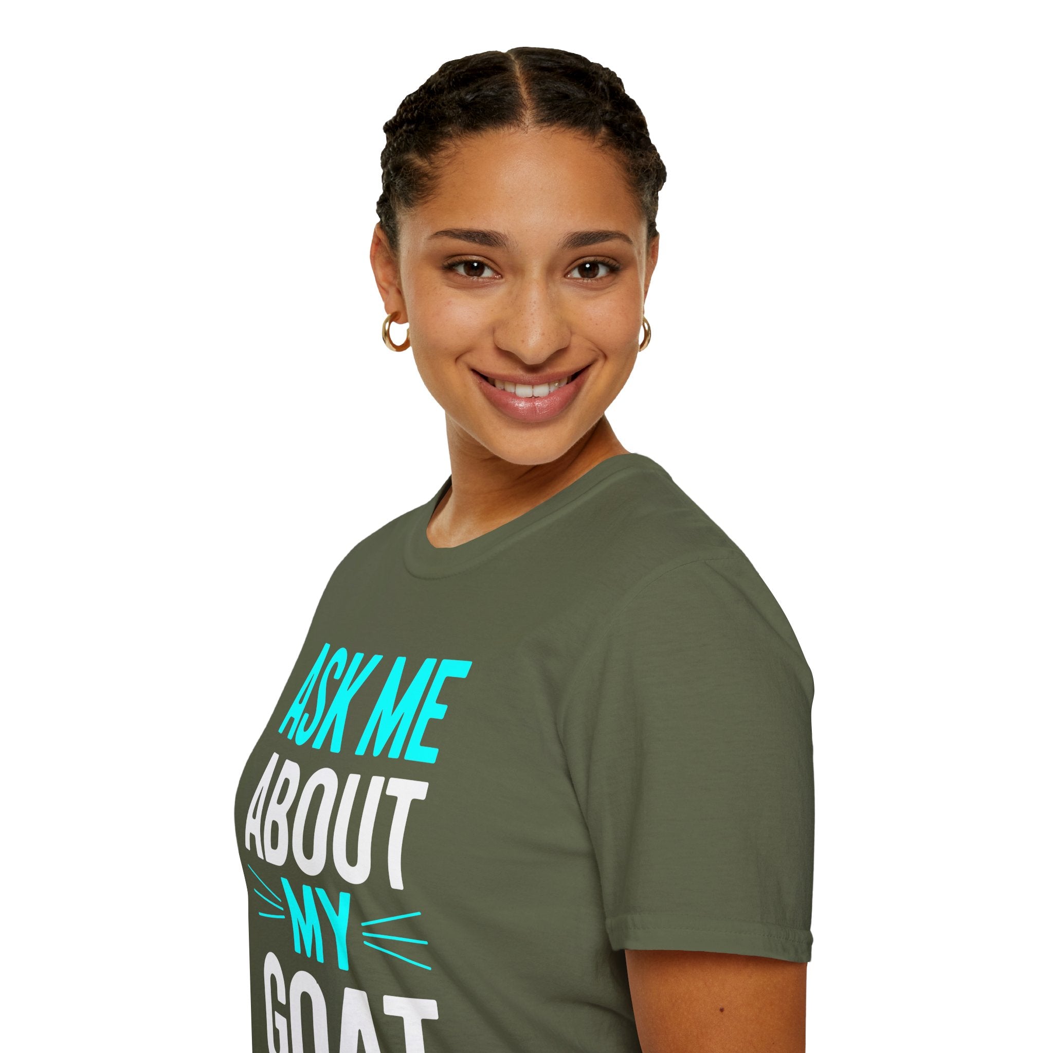 Ask Me About My Goat Funny Unisex T-Shirt | Goat Lover Farm Life Graphic Tee
