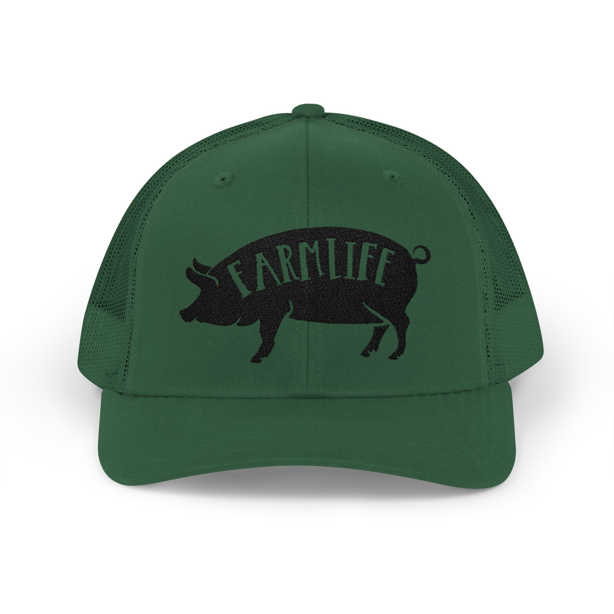 Farm Life Pig Snapback Trucker Hat – Rustic Farm Trucker Cap, Homestead Hat, Pig Lover Farm Cap, Country Lifestyle Mesh Hat