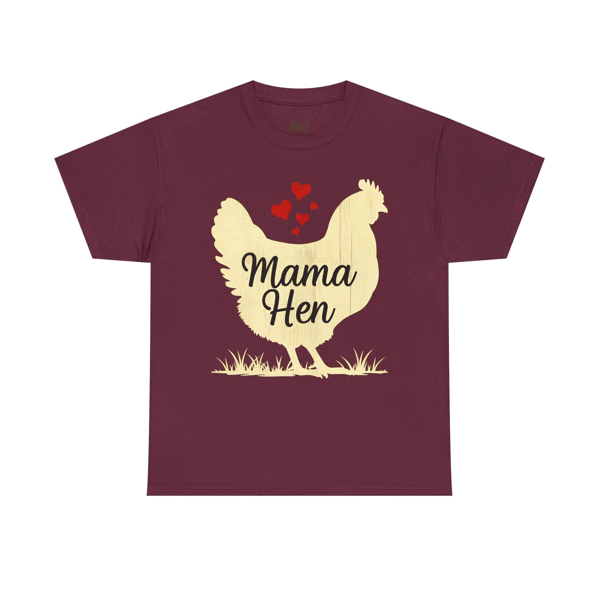 Mama Hen T-Shirt – Chicken Mom Tee, Minimalist Farmhouse Chicken Shirt, Unisex Gildan 5000
