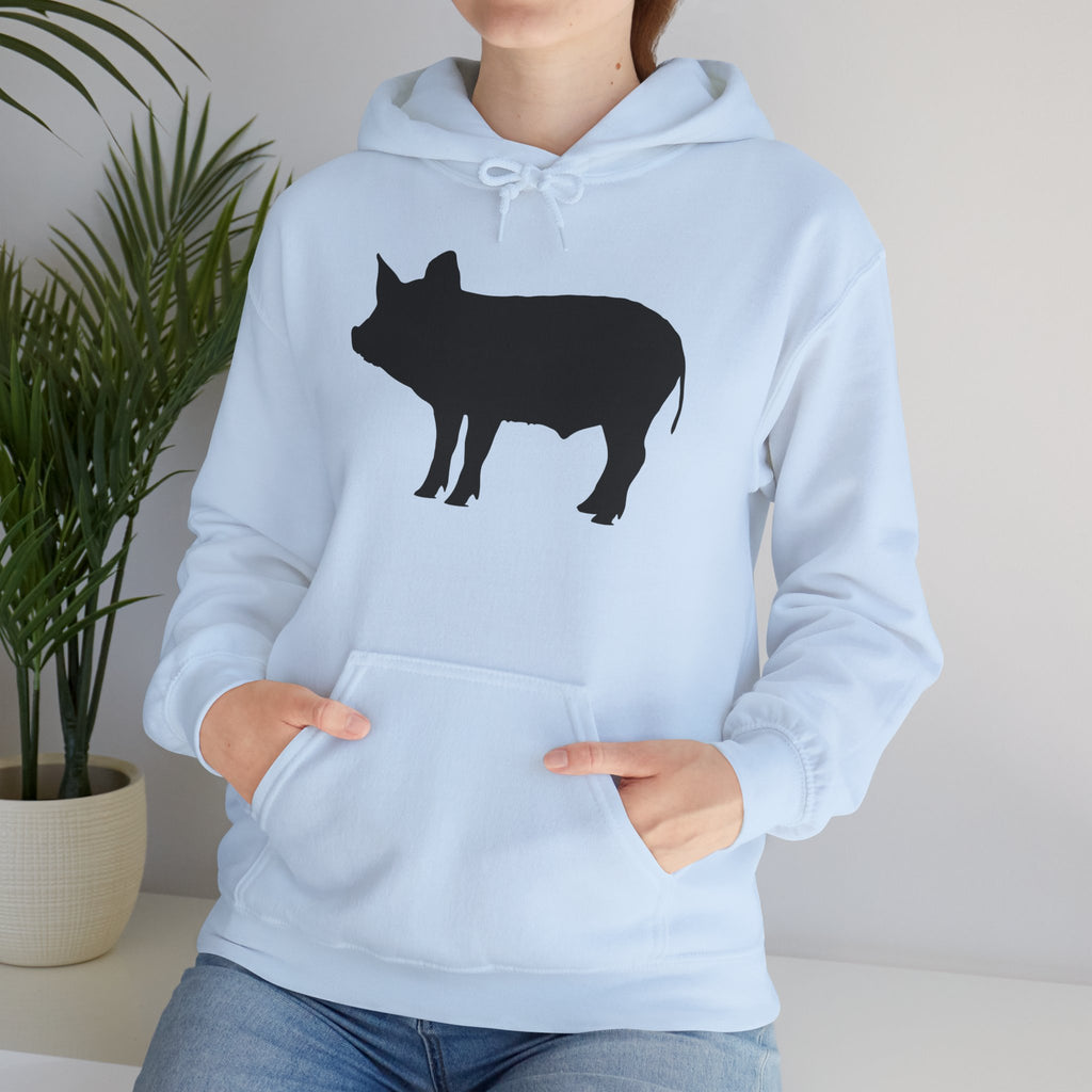 Pig Silhouette Hoodie – Farm Life Sweatshirt, Pig Lover Pullover, Homestead Hoodie, Mini Pig Apparel, Farm Animal Hoodie, Country Living Unisex Hoodie