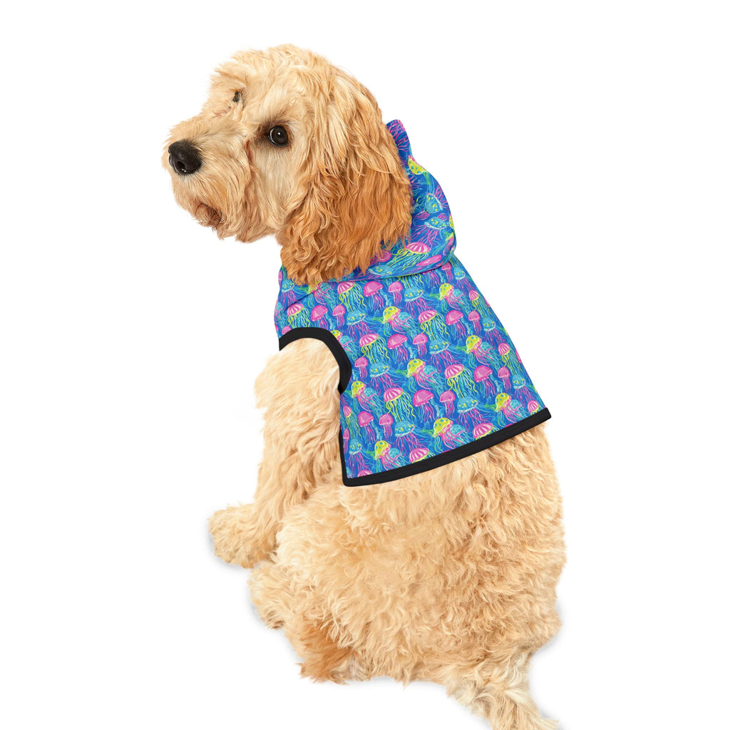 Neon Jellyfish Pet Hoodie, Cute Animal Lover Gift, Dog Sweater, Cat Jumper, Pet Clothing