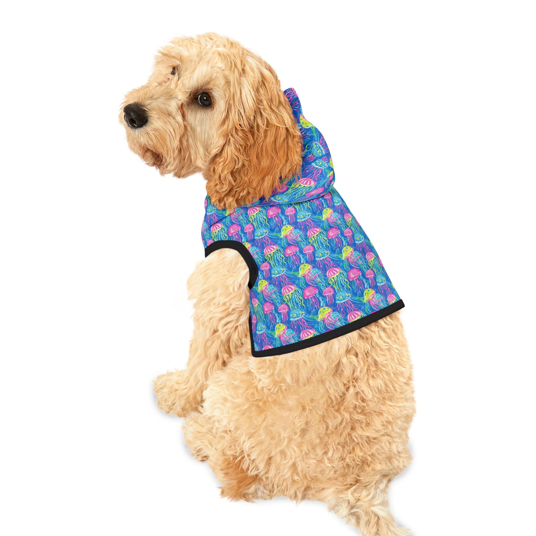 Neon Jellyfish Pet Hoodie, Cute Animal Lover Gift, Dog Sweater, Cat Jumper, Pet Clothing