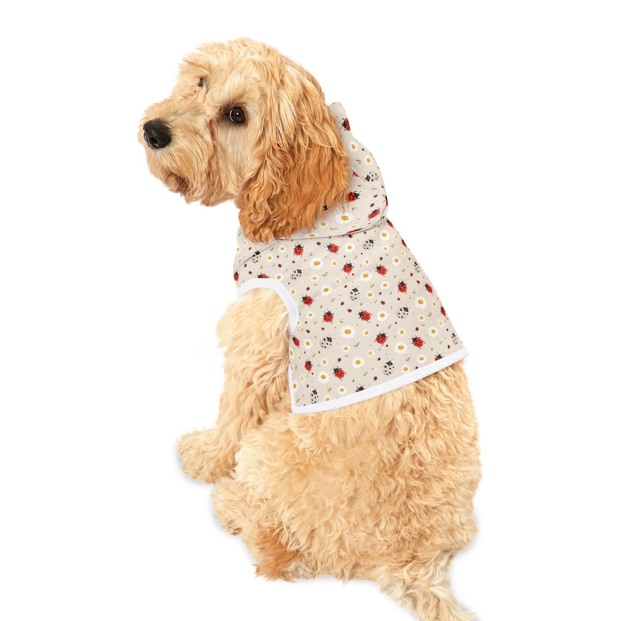 Ladybug Pet Hoodie, Cute Pet Apparel, Animal Lover Gift, Dog Sweater, Cat Jumper, Pet Clothing
