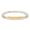 Homestead Mama Natural Stone Stretch Bracelet – Engraved Farmhouse Jewelry, Rustic Homesteader Gift, Farm Mom Bracelet