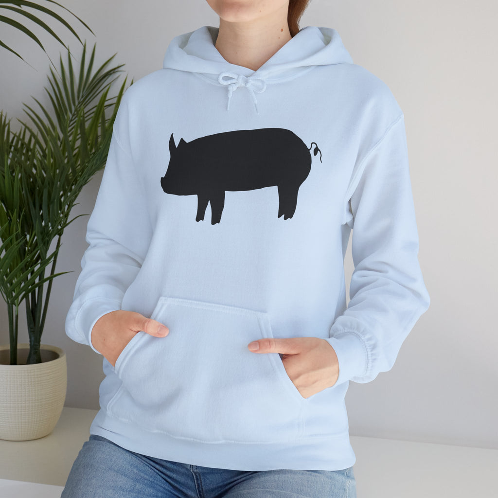 Pig Silhouette Hoodie – Farm Life Sweatshirt, Pig Lover Pullover, Homestead Hoodie, Mini Pig Apparel, Farm Animal Hoodie, Country Living Unisex Hoodie