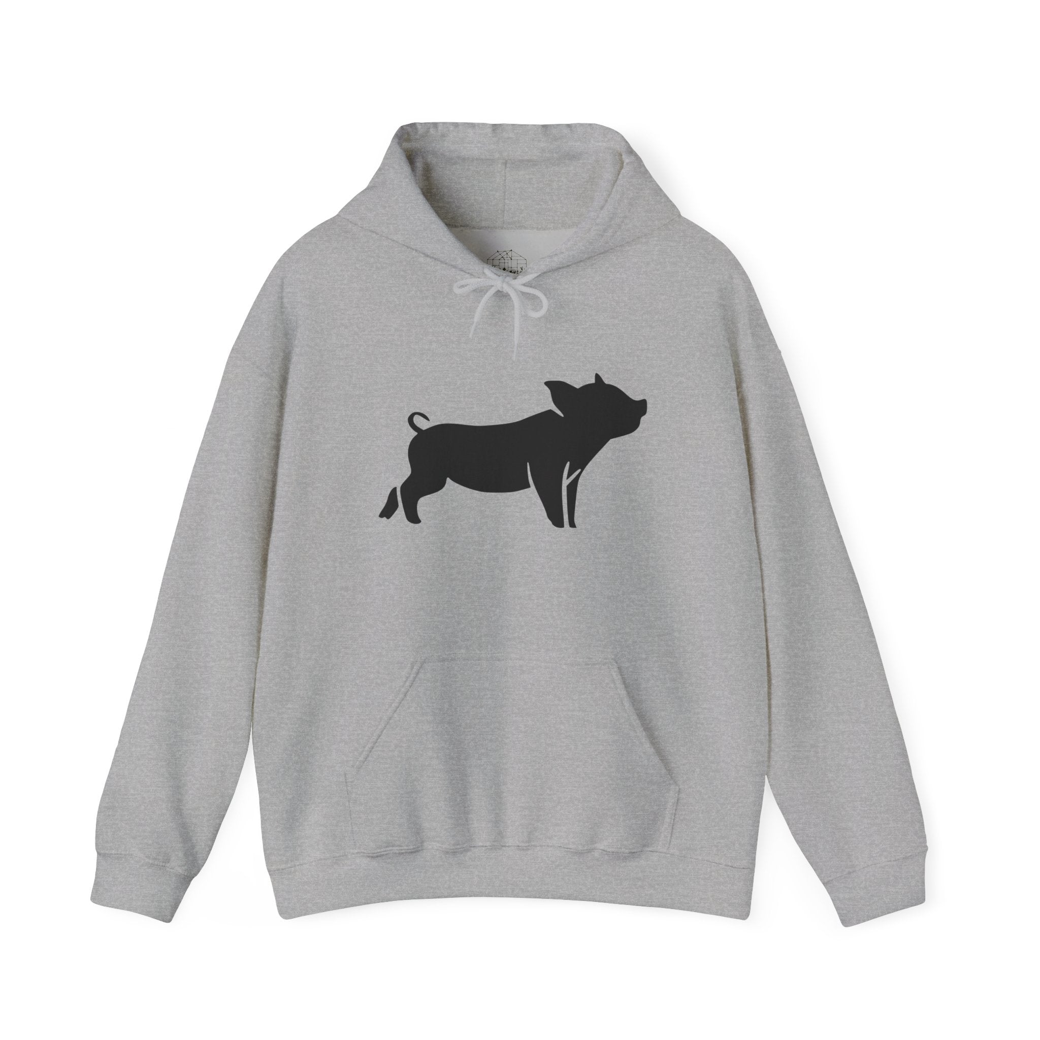 Pig Silhouette Hoodie – Farm Life Sweatshirt, Pig Lover Pullover, Homestead Hoodie, Mini Pig Apparel, Farm Animal Hoodie, Country Living Unisex Hoodie