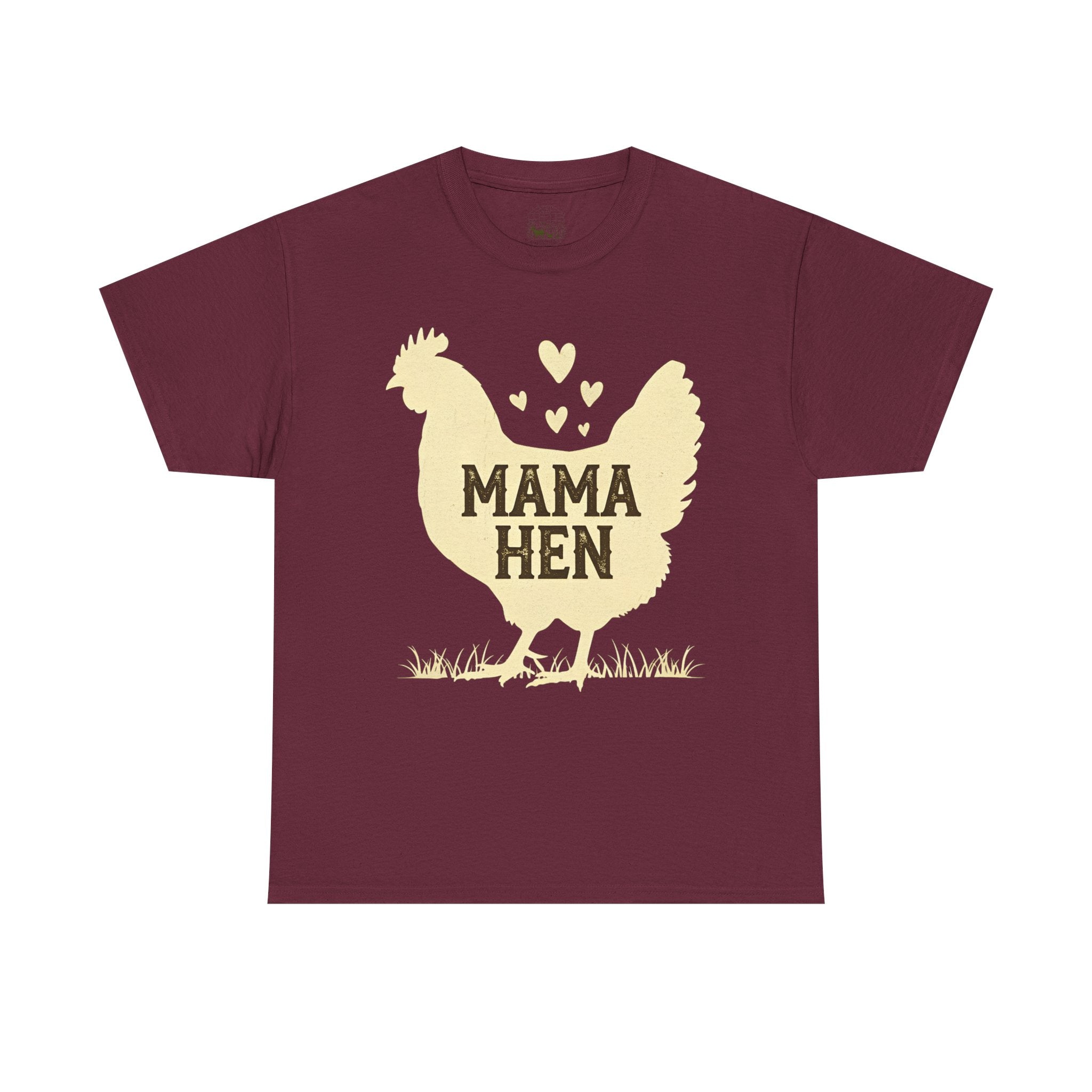Mama Hen T-Shirt – Chicken Mom Tee, Minimalist Farmhouse Chicken Shirt, Unisex Gildan 5000