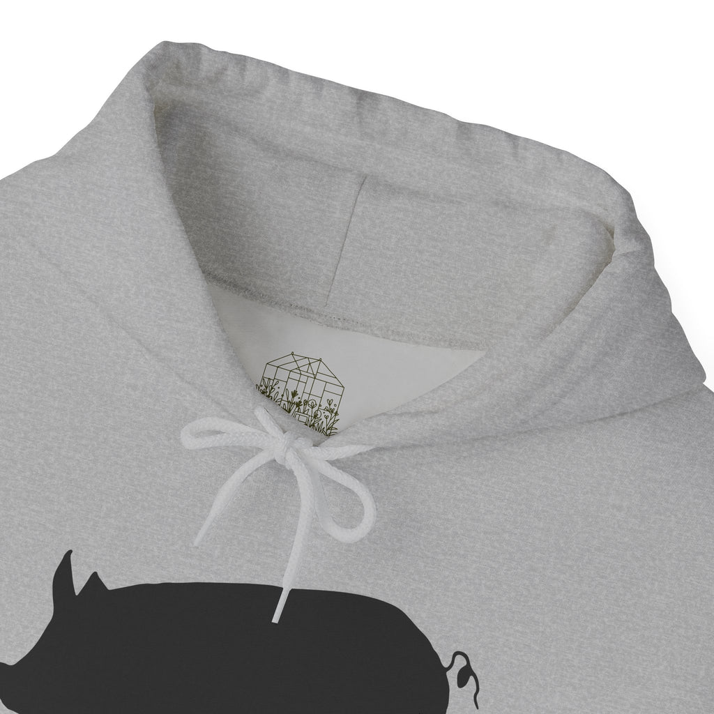Pig Silhouette Hoodie – Farm Life Sweatshirt, Pig Lover Pullover, Homestead Hoodie, Mini Pig Apparel, Farm Animal Hoodie, Country Living Unisex Hoodie