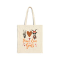 Peace Love Goats Tote Bag | Boho Goat Lover Canvas Bag | Funny Farm Animal Tote | Goat Mom Gift | Reusable Market Bag | Gumpert Homestead