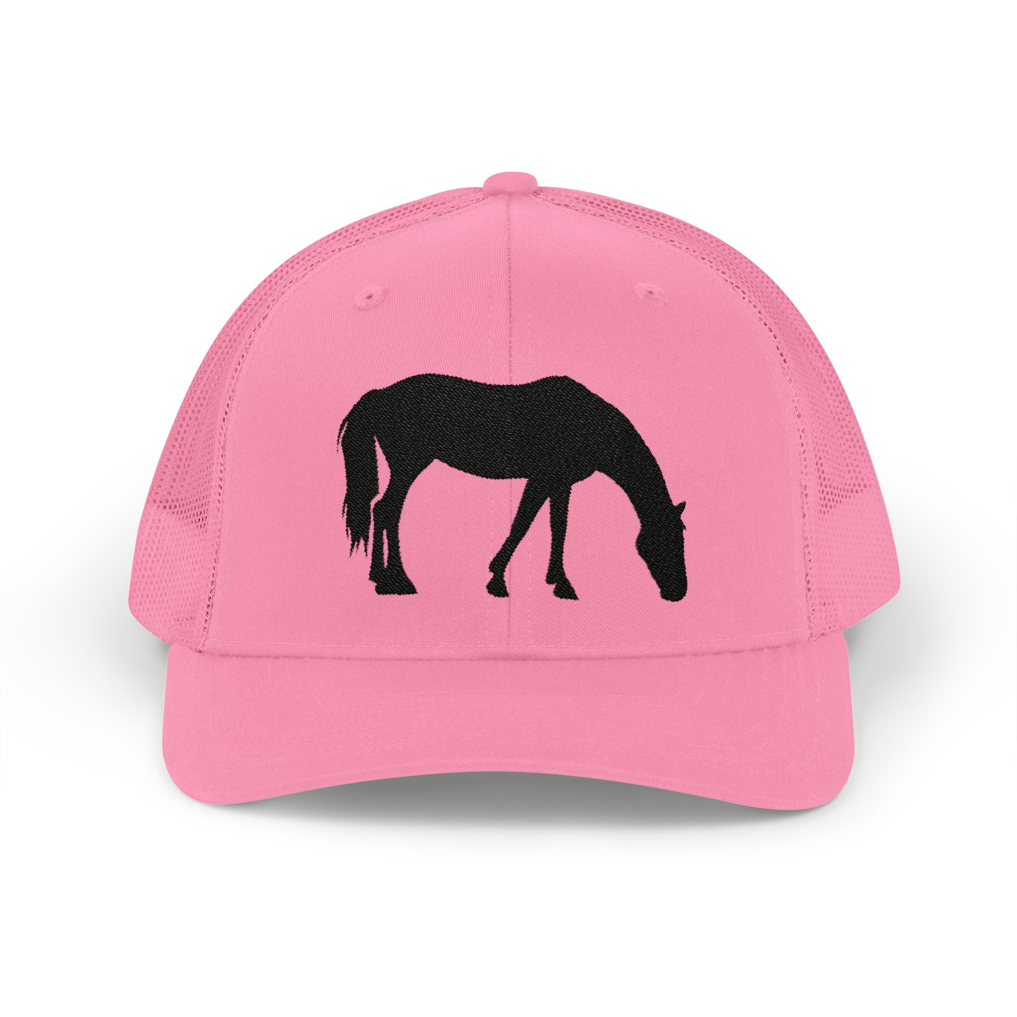 Grazing Horse Trucker Hat | Farm Life Mesh Snapback Cap | Equestrian Horse Lover Hat | Rustic Ranch & Cottagecore Farm Cap