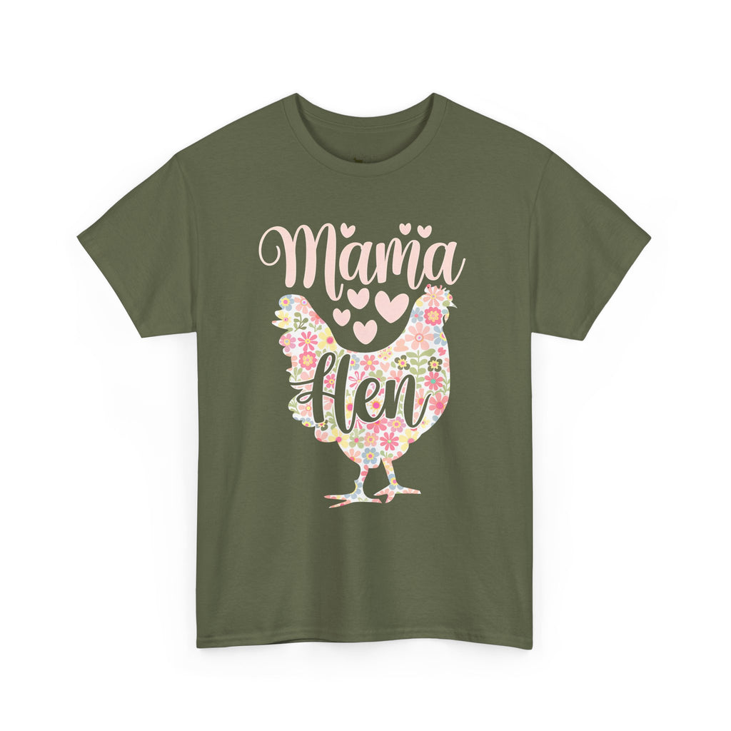 Mama Hen T-Shirt – Chicken Mom Tee, Minimalist Farmhouse Chicken Shirt, Unisex Gildan 5000