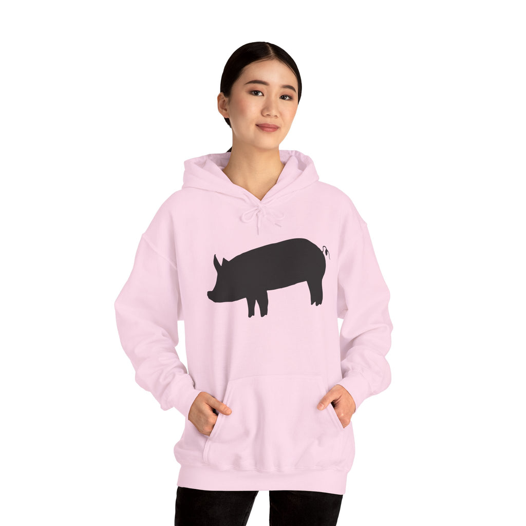 Pig Silhouette Hoodie – Farm Life Sweatshirt, Pig Lover Pullover, Homestead Hoodie, Mini Pig Apparel, Farm Animal Hoodie, Country Living Unisex Hoodie