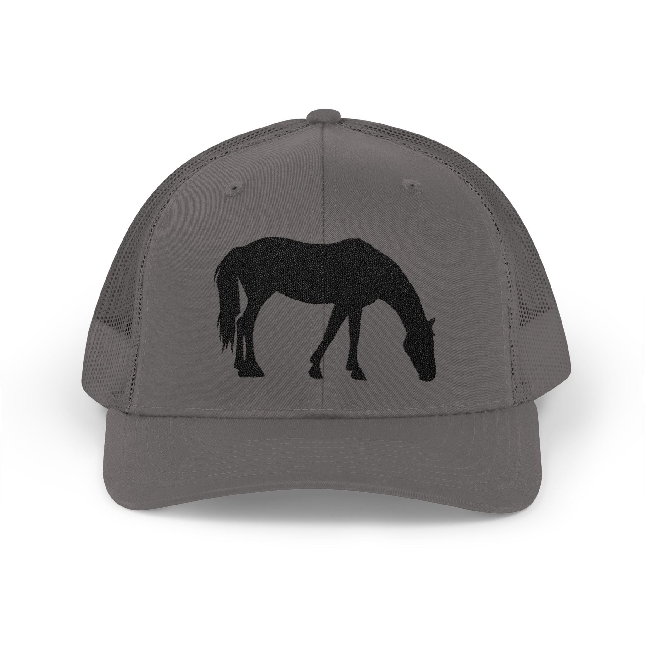 Grazing Horse Trucker Hat | Farm Life Mesh Snapback Cap | Equestrian Horse Lover Hat | Rustic Ranch & Cottagecore Farm Cap