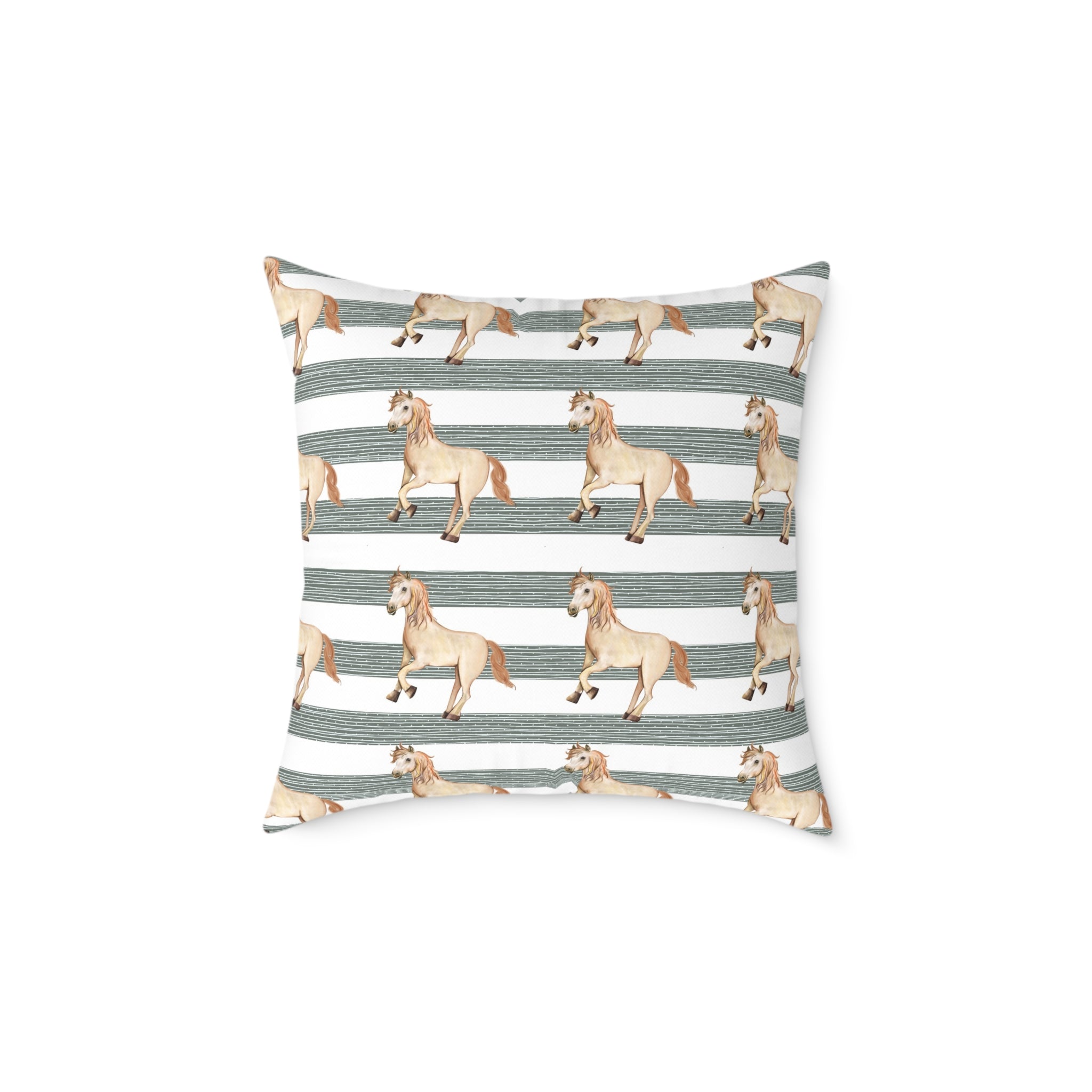Horse Throw Pillow | Farmhouse Horse Accent Pillow | Rustic Equestrian Decor Cushion | Cottagecore Horse Home Decor | Gumpert Homestead