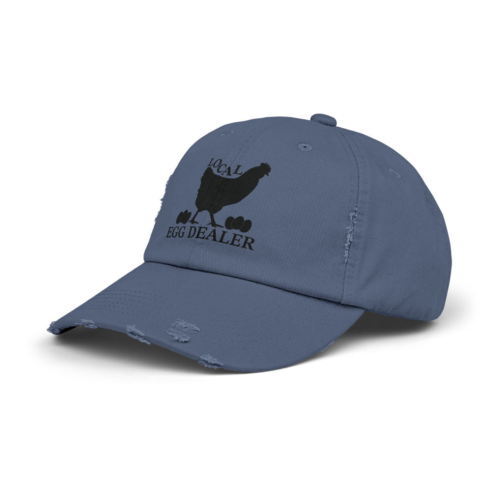 Local Egg Dealer Distressed Baseball Cap – Funny Chicken Hat, Farm Fresh Egg Seller Cap, Backyard Chicken Keeper Hat, Homestead Humor Gift