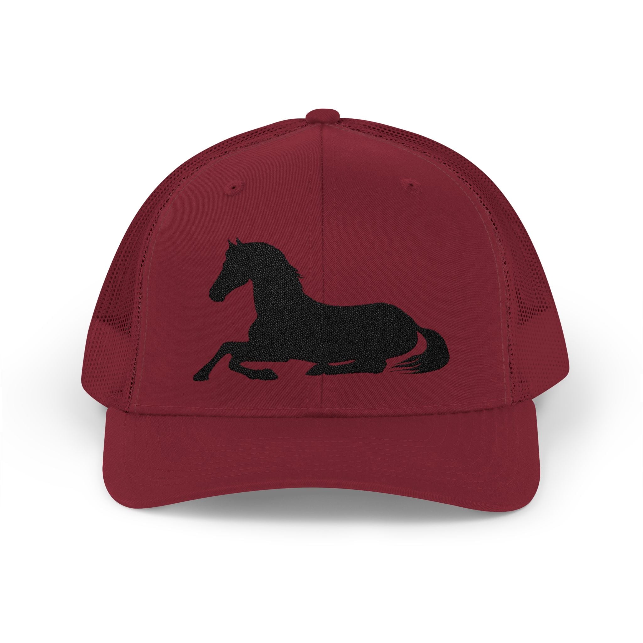 Resting Horse Trucker Hat | Laying Horse Silhouette Mesh Snapback Cap | Western Ranch Horse Lover Hat | Rustic Farm Life Cowboy Cowgirl Cap