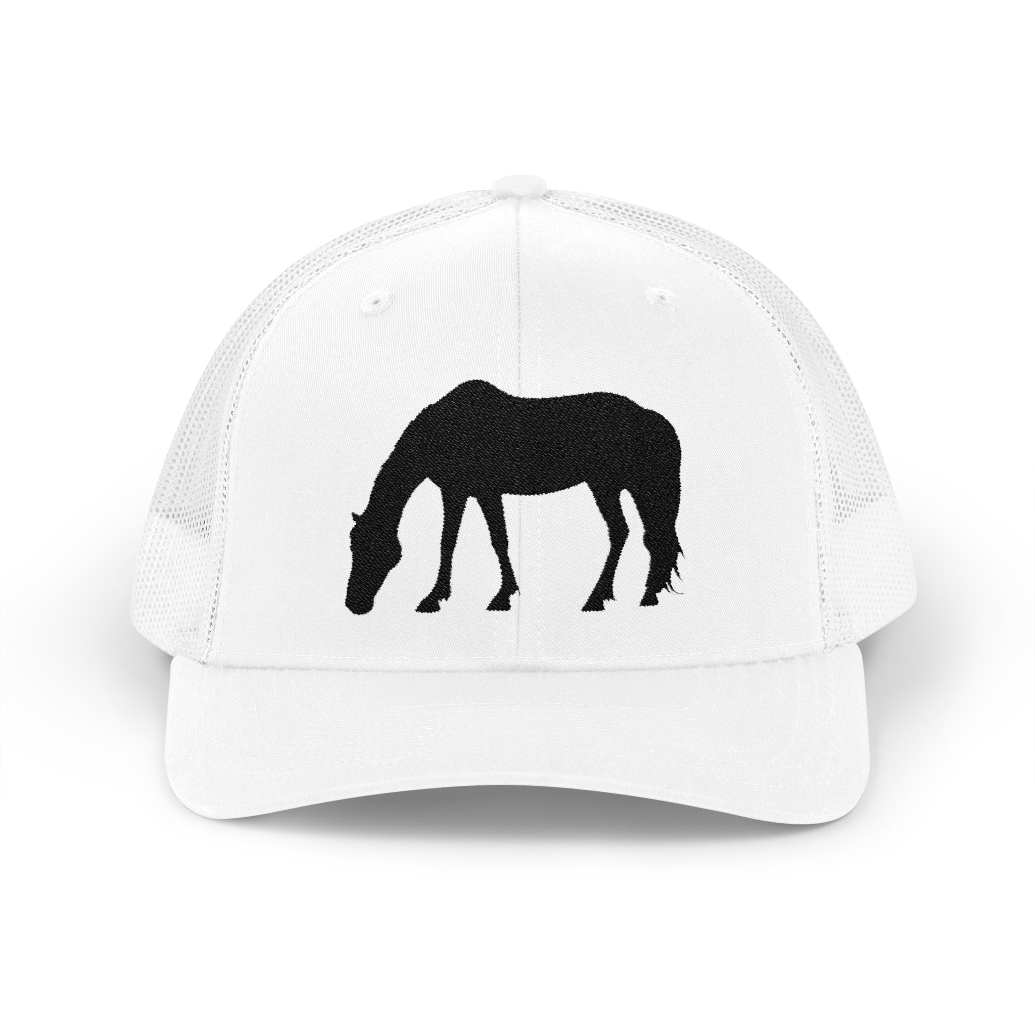 Grazing Horse Trucker Hat | Farm Life Mesh Snapback Cap | Equestrian Horse Lover Hat | Rustic Ranch & Cottagecore Farm Cap