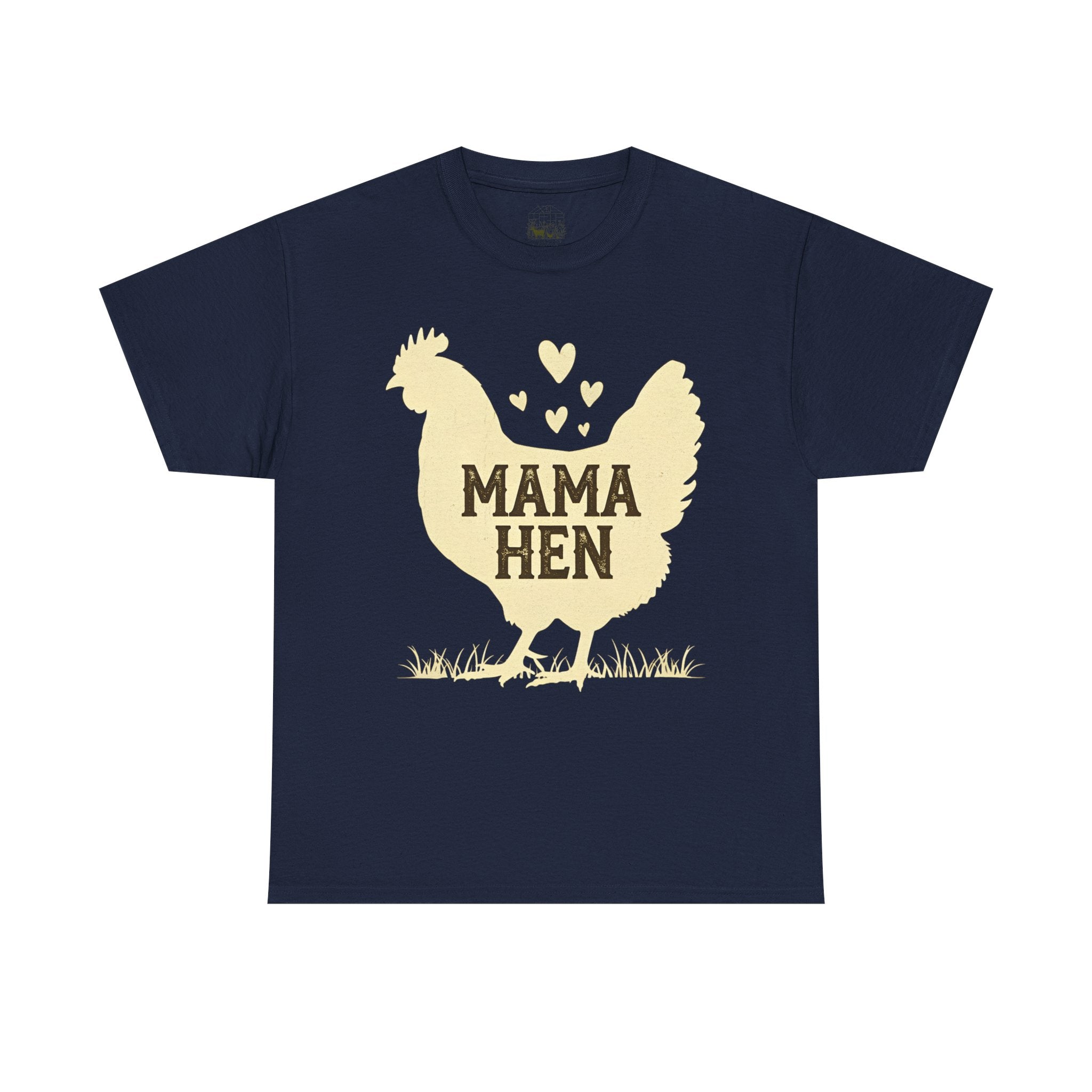 Mama Hen T-Shirt – Chicken Mom Tee, Minimalist Farmhouse Chicken Shirt, Unisex Gildan 5000