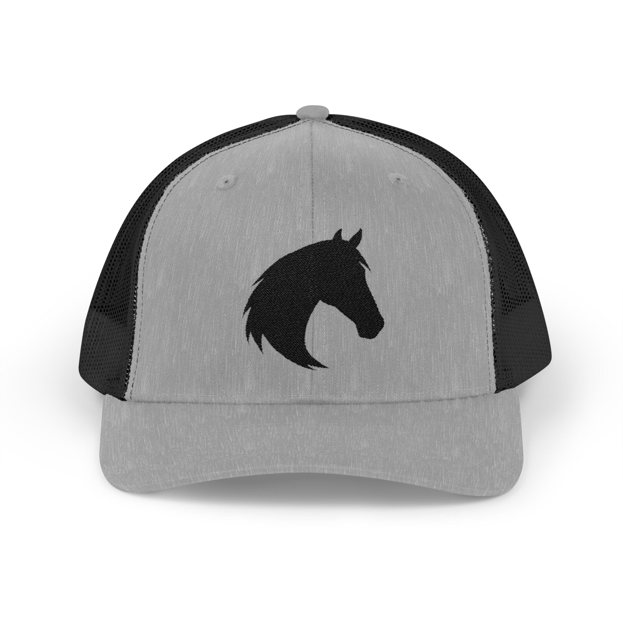 Horse Head Trucker Hat | Western Horse Silhouette Mesh Snapback Cap | Equestrian Ranch Hat | Rustic Farm Life Cowboy Cowgirl Horse Lover Hat