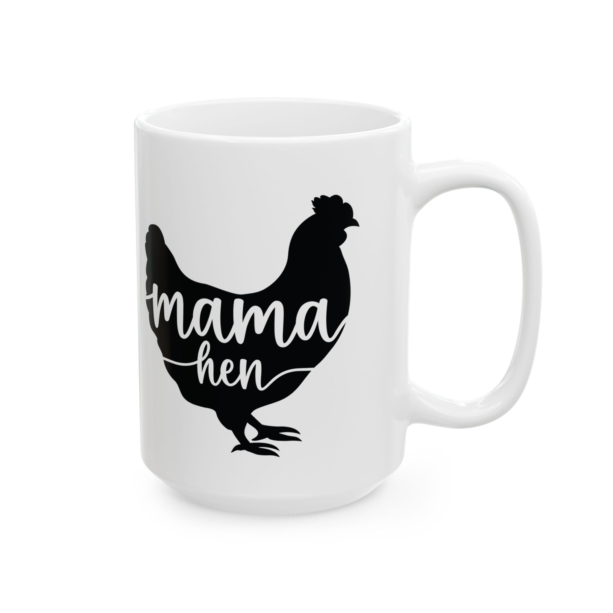 Mama Hen Ceramic Mug – Chicken Mom Coffee Cup, Farm Homestead Mug, Backyard Chicken Lover Gift (11oz, 15oz)
