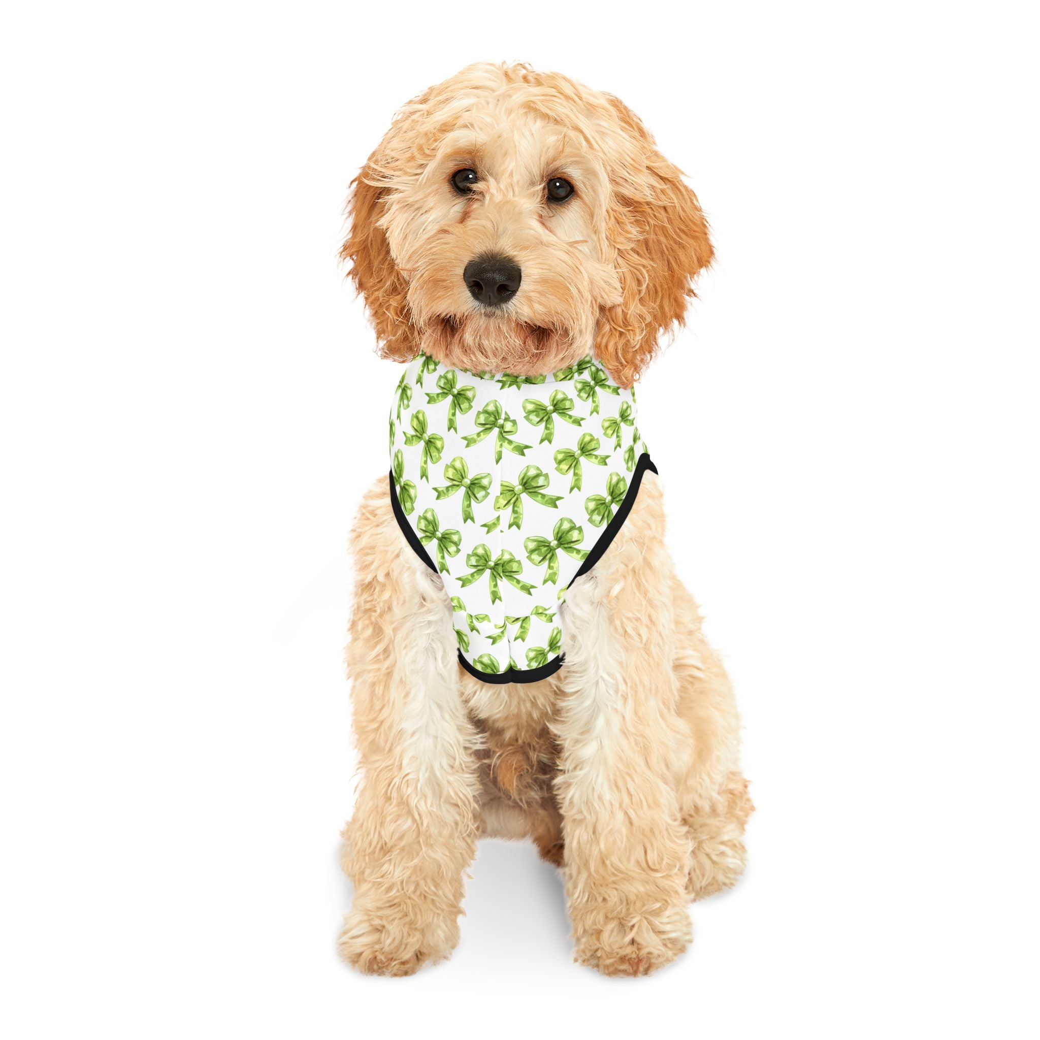 Green Coquette Bows Cute Pet Hoodie - Adorable Puppy Sweater, Small Dog Outfit, Furry Friend Gift, Pet Apparel, Animal Lover Present