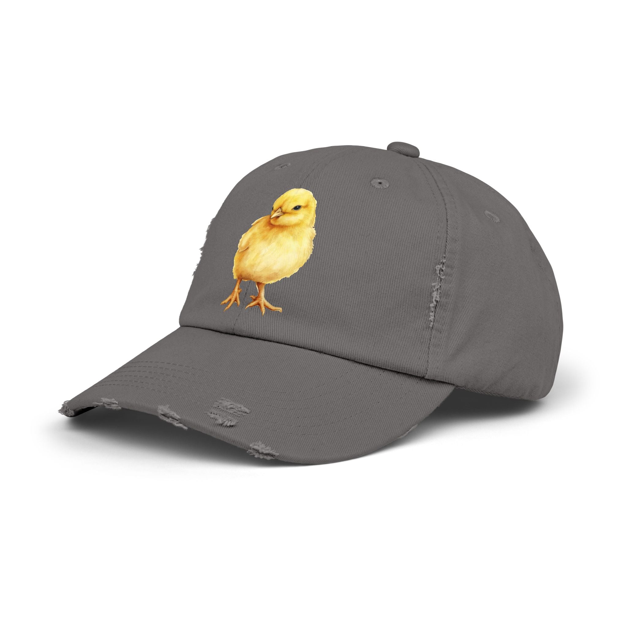 Baby Chick Distressed Baseball Cap – Chicken Mom Hat, Farmhouse Poultry Cap, Cottagecore Farm Hat, Backyard Chicken Lover Gift