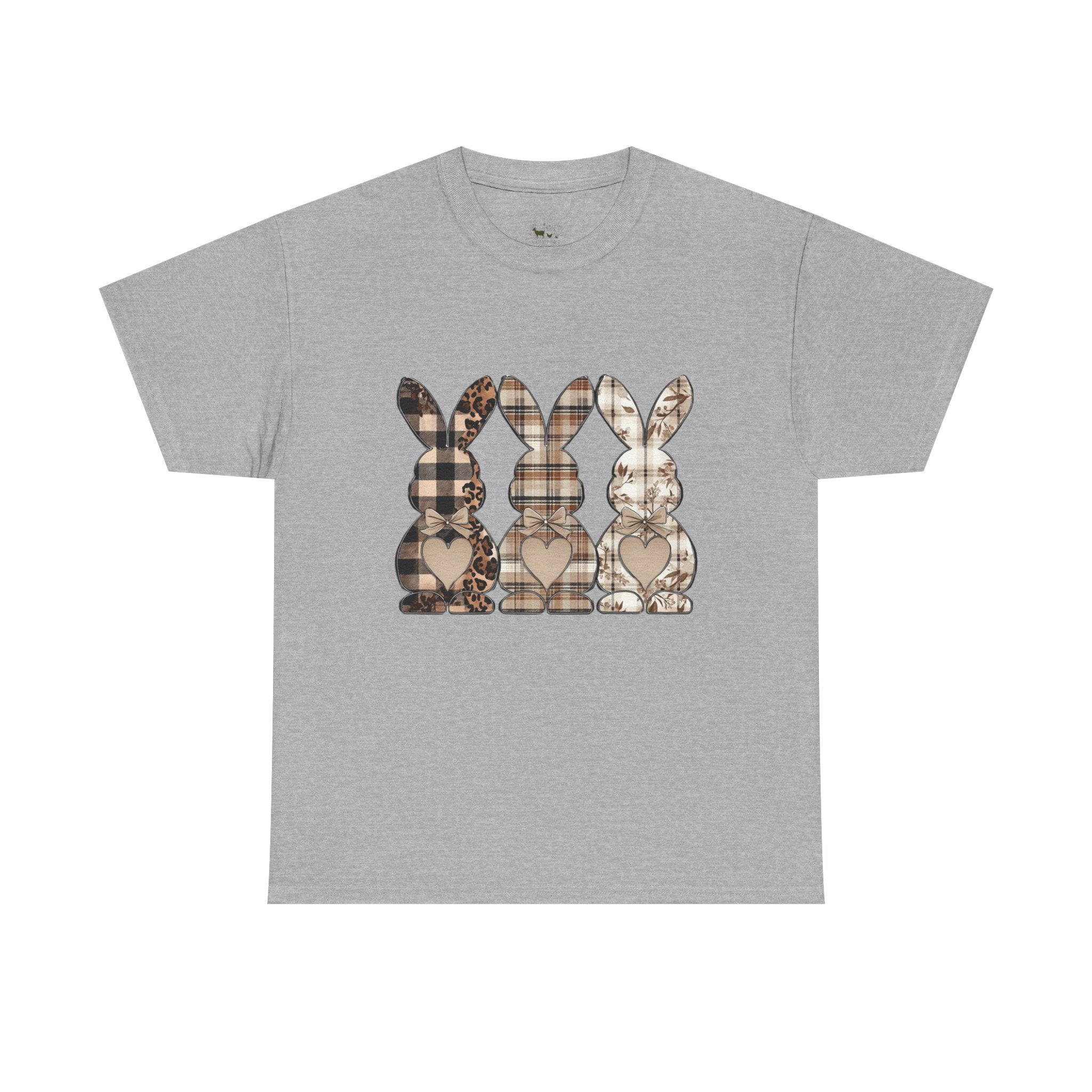 Rustic Bunny Trio T-Shirt | Farmhouse Rabbit Graphic Tee | Cottagecore Easter Bunny Shirt | Country Farm Animal Shirt | Homestead Spring Apparel