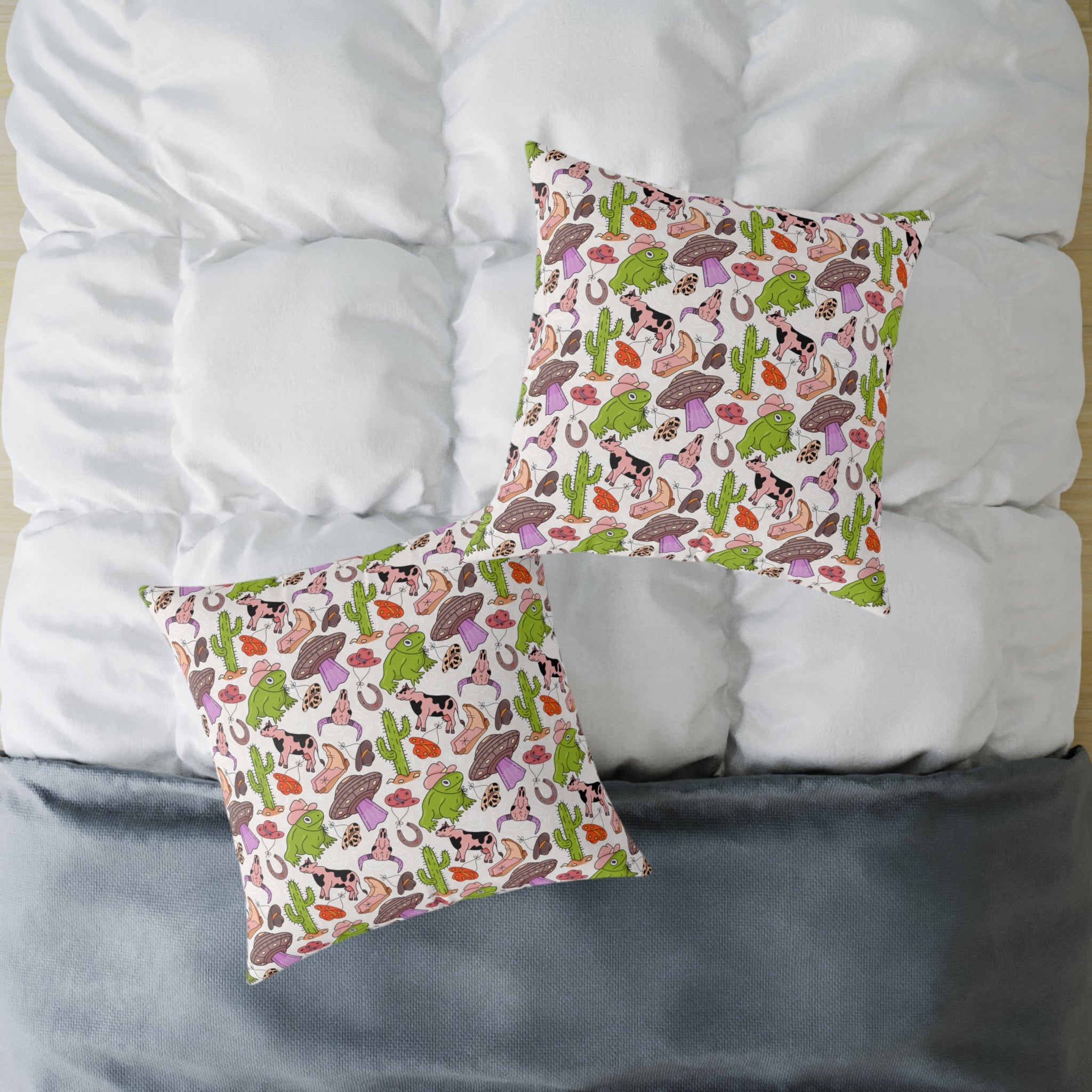 Pink Western Throw Pillow | Cowgirl Farmhouse Decor Pillow | Funky Western Accent Cushion | Gumpert Homestead