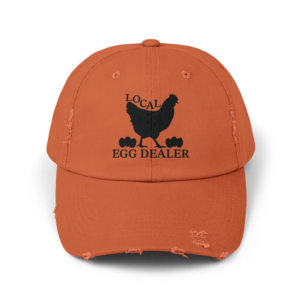 Local Egg Dealer Distressed Baseball Cap – Funny Chicken Hat, Farm Fresh Egg Seller Cap, Backyard Chicken Keeper Hat, Homestead Humor Gift