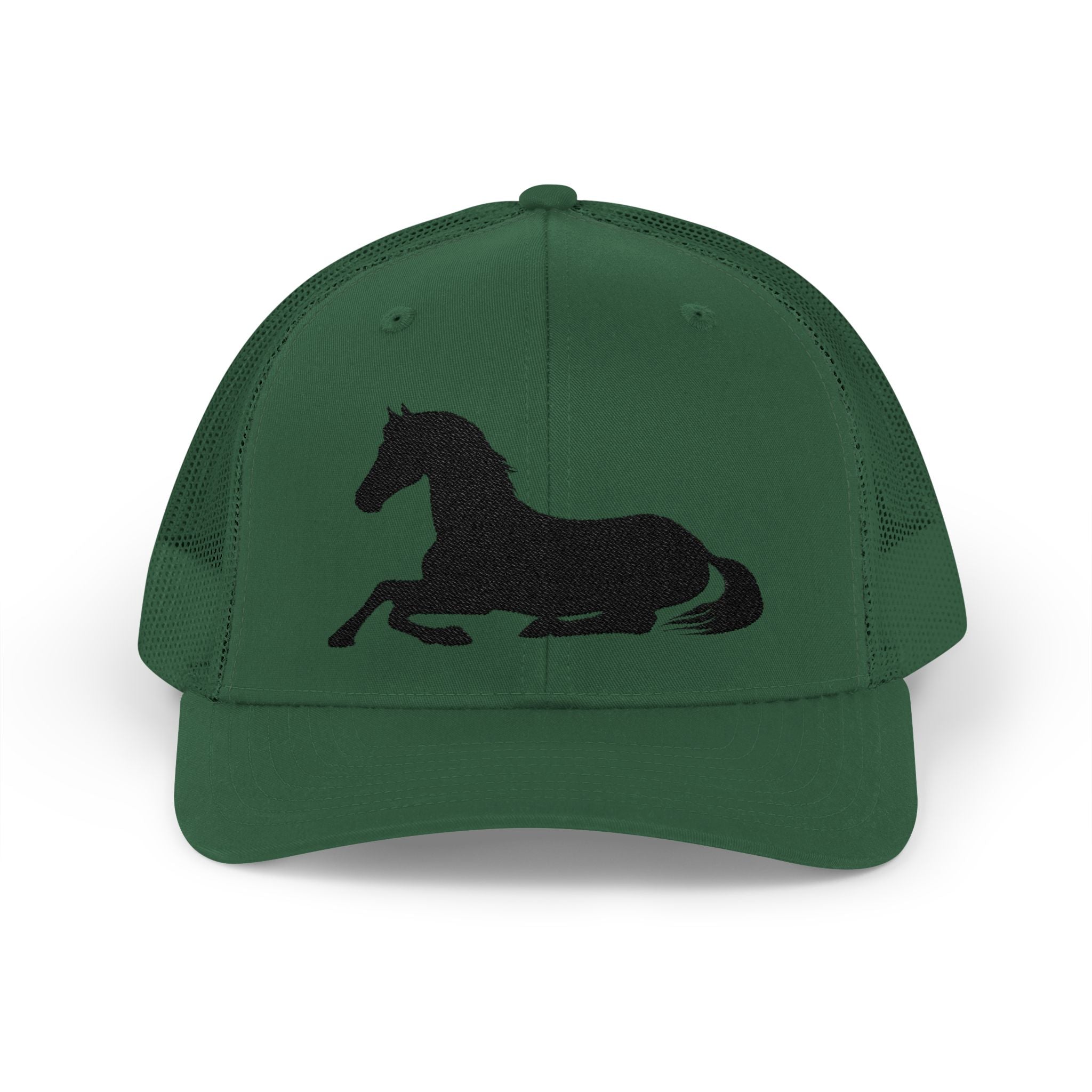 Resting Horse Trucker Hat | Laying Horse Silhouette Mesh Snapback Cap | Western Ranch Horse Lover Hat | Rustic Farm Life Cowboy Cowgirl Cap