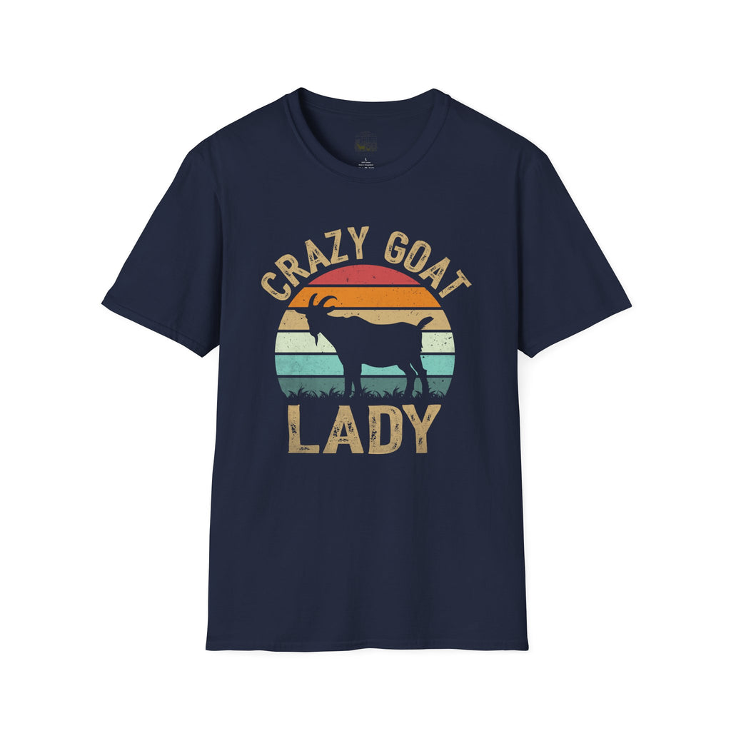 Crazy Goat Lady Vintage Unisex T-Shirt | Funny Goat Lover Farm Life Tee