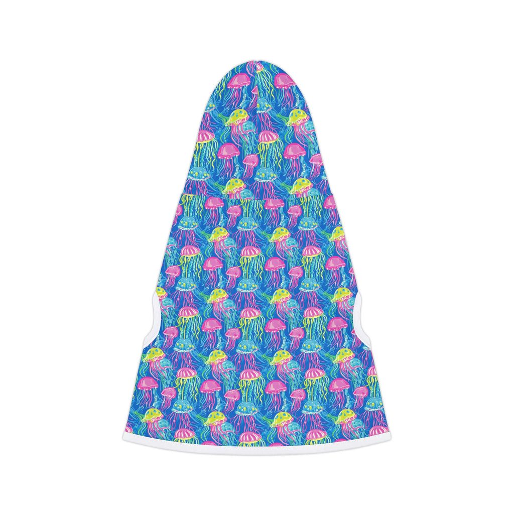 Neon Jellyfish Pet Hoodie, Cute Animal Lover Gift, Dog Sweater, Cat Jumper, Pet Clothing