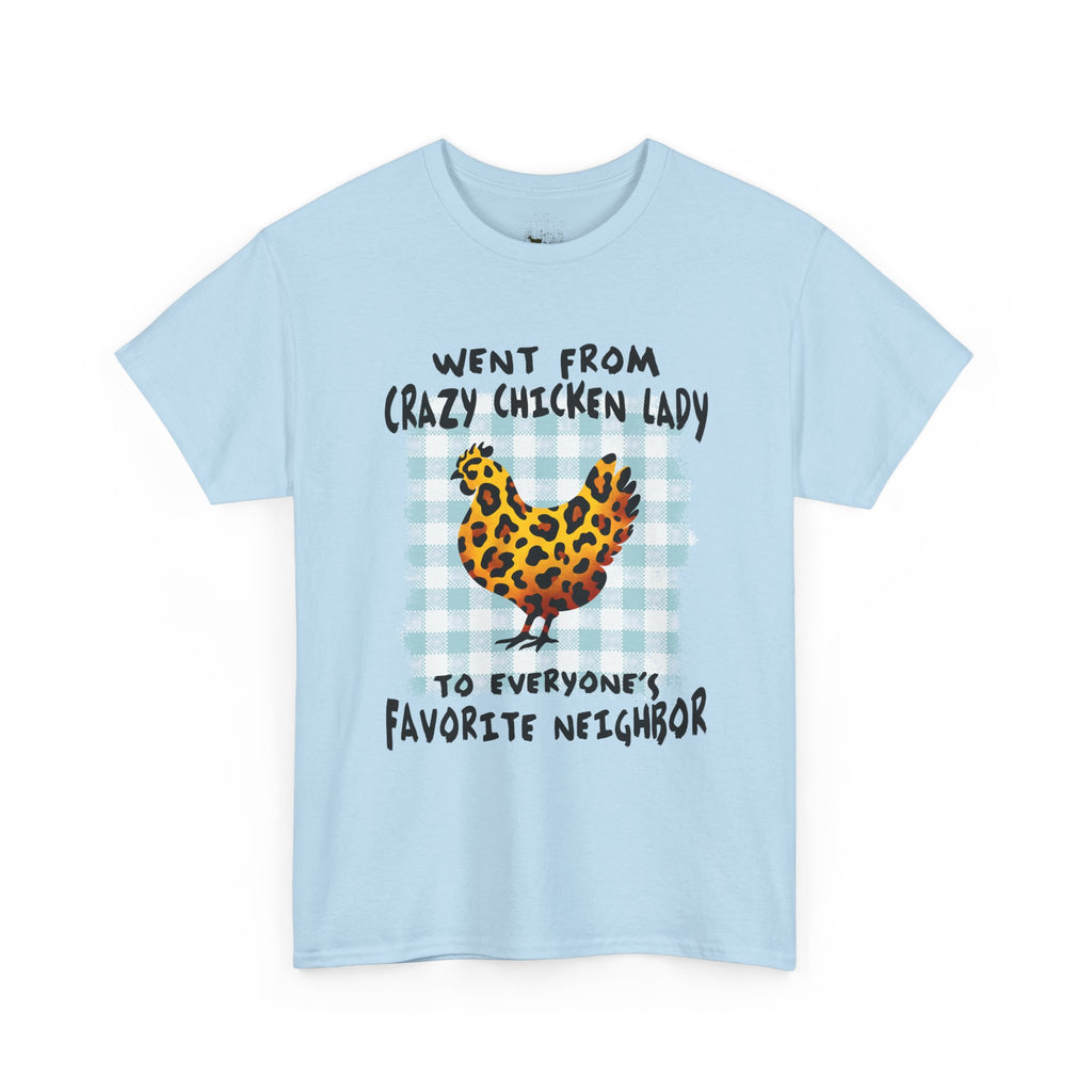 Went From Crazy Chicken Lady T-Shirt – Funny Chicken Mom Tee, Farmhouse Homestead Neighbor Gift Shirt, Unisex Gildan 5000