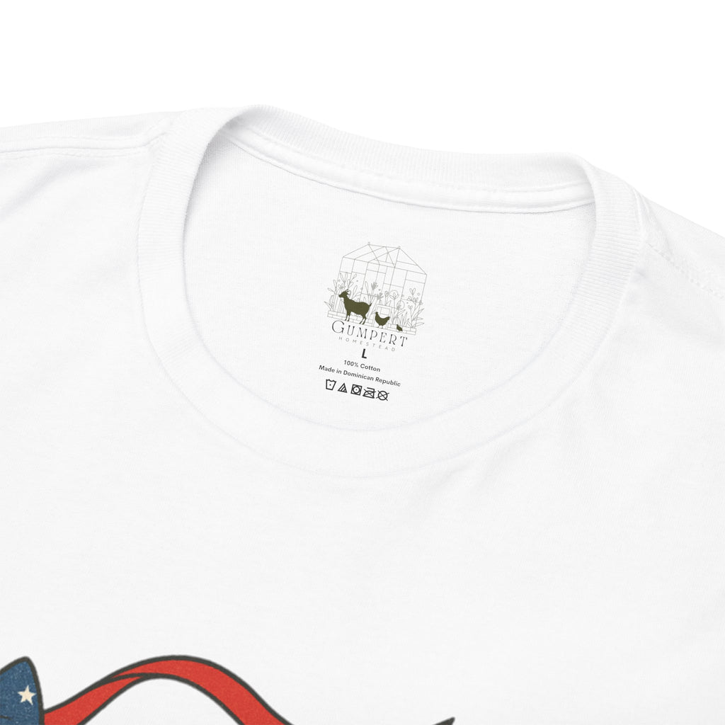 4th of July Goose T-Shirt | Patriotic Farm Goose Graphic Tee | Americana Country Shirt | Red White Blue Farm Animal Shirt | Homestead Summer Apparel