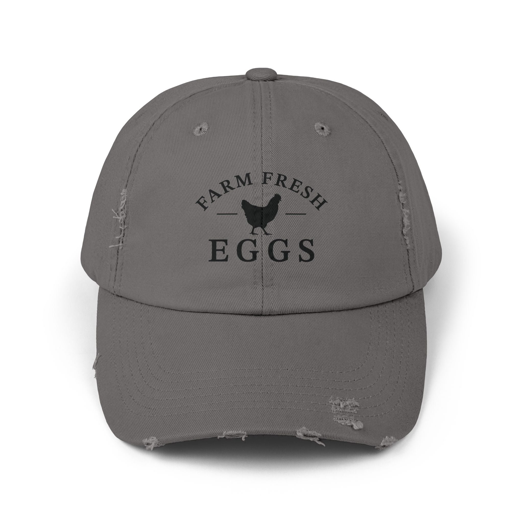 Farm Fresh Eggs Distressed Baseball Cap – Vintage Chicken Hat, Rustic Farm Egg Seller Cap, Backyard Chicken Keeper Hat, Homestead Farmwear