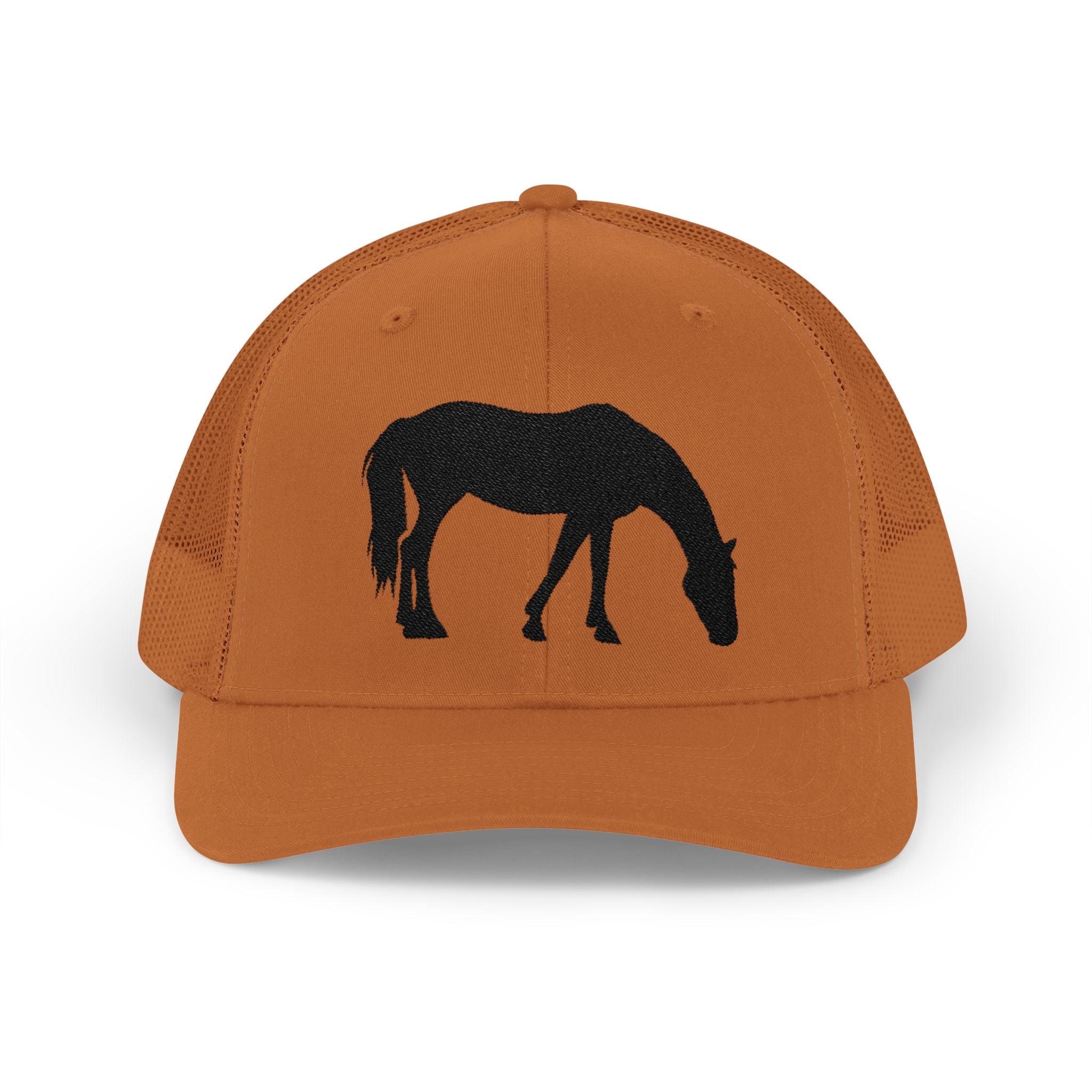 Grazing Horse Trucker Hat | Farm Life Mesh Snapback Cap | Equestrian Horse Lover Hat | Rustic Ranch & Cottagecore Farm Cap