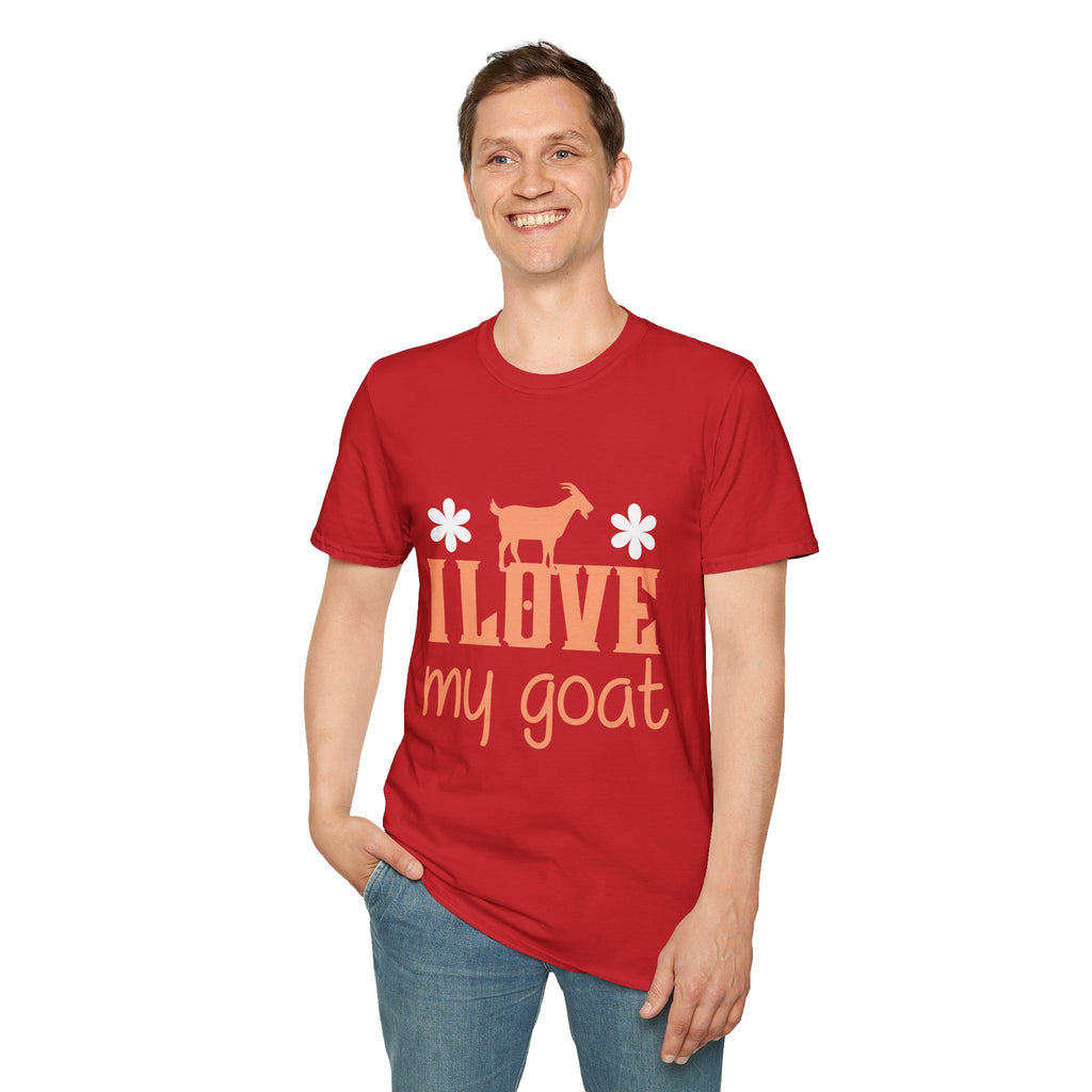 I Love My Goat Cute Unisex T-Shirt | Goat Lover Farm Life Graphic Tee