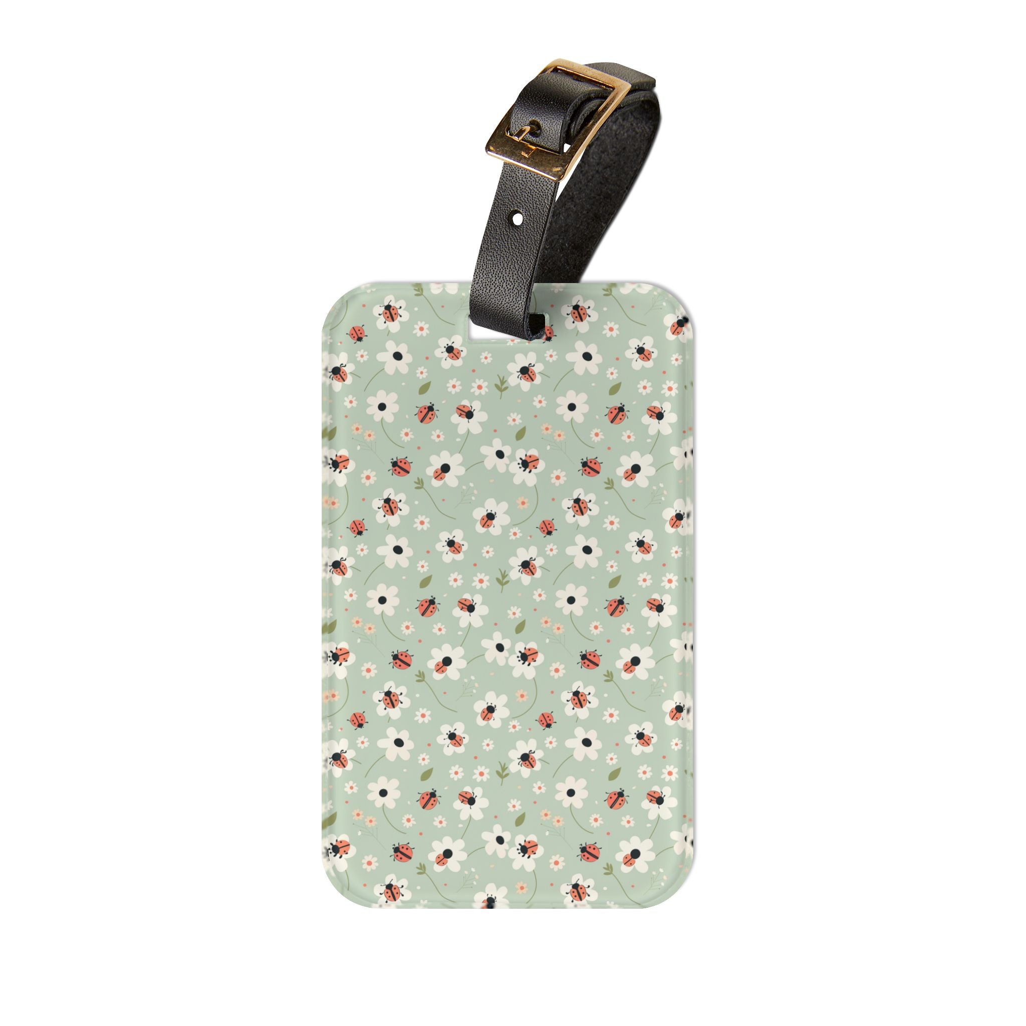 Floral Ladybug Luggage Tag | Cottagecore Suitcase Tag | Cute Daisy Travel Bag Identifier | Farmhouse Travel Accessory | Gumpert Homestead