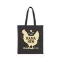 Mama Hen Canvas Tote Bag – Chicken Mom Market Bag, Farmhouse Chicken Lover Tote, Reusable Homestead Shopping Bag