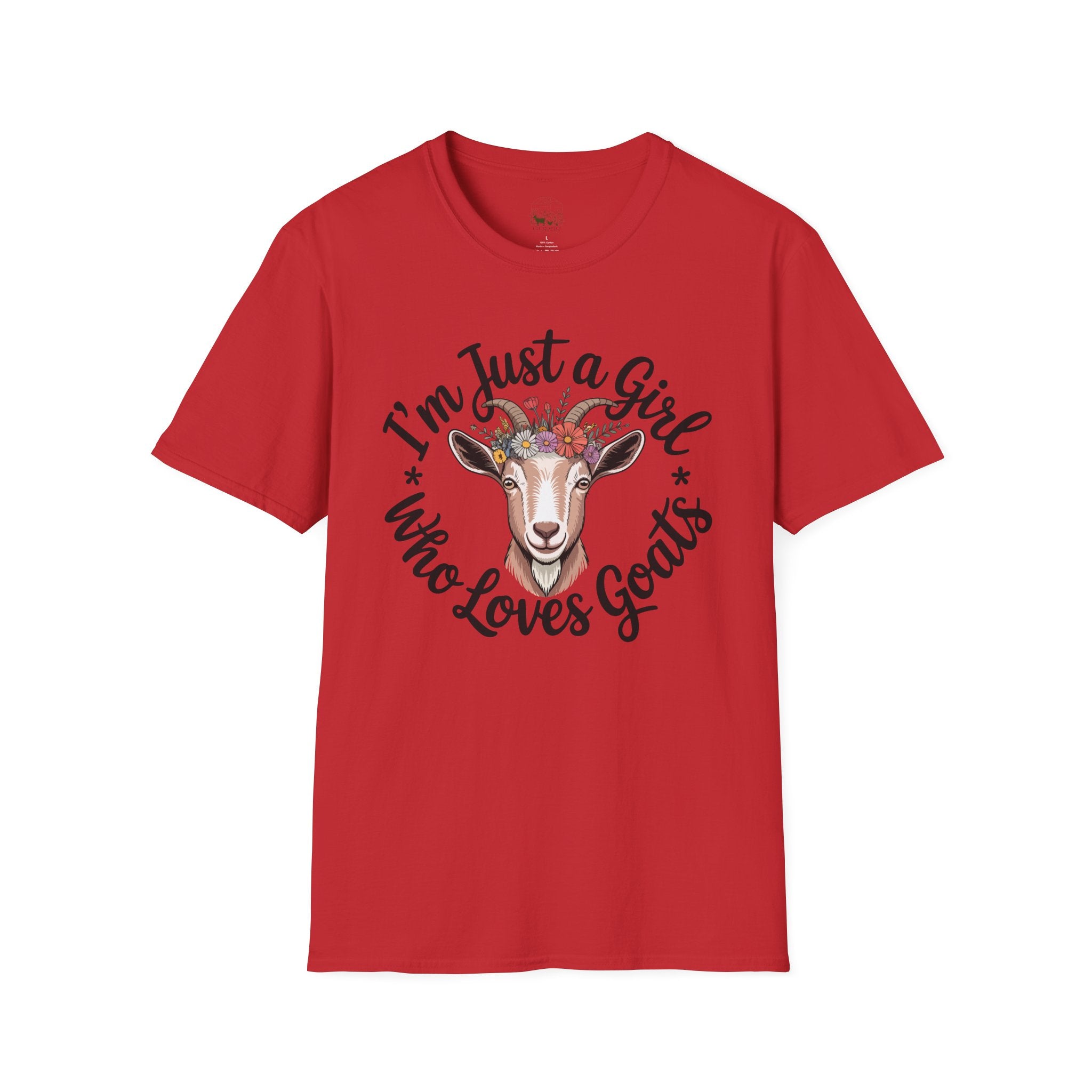 I’m Just a Girl Who Loves Goats Floral Unisex T-Shirt | Cute Goat Lover Farm Life Tee
