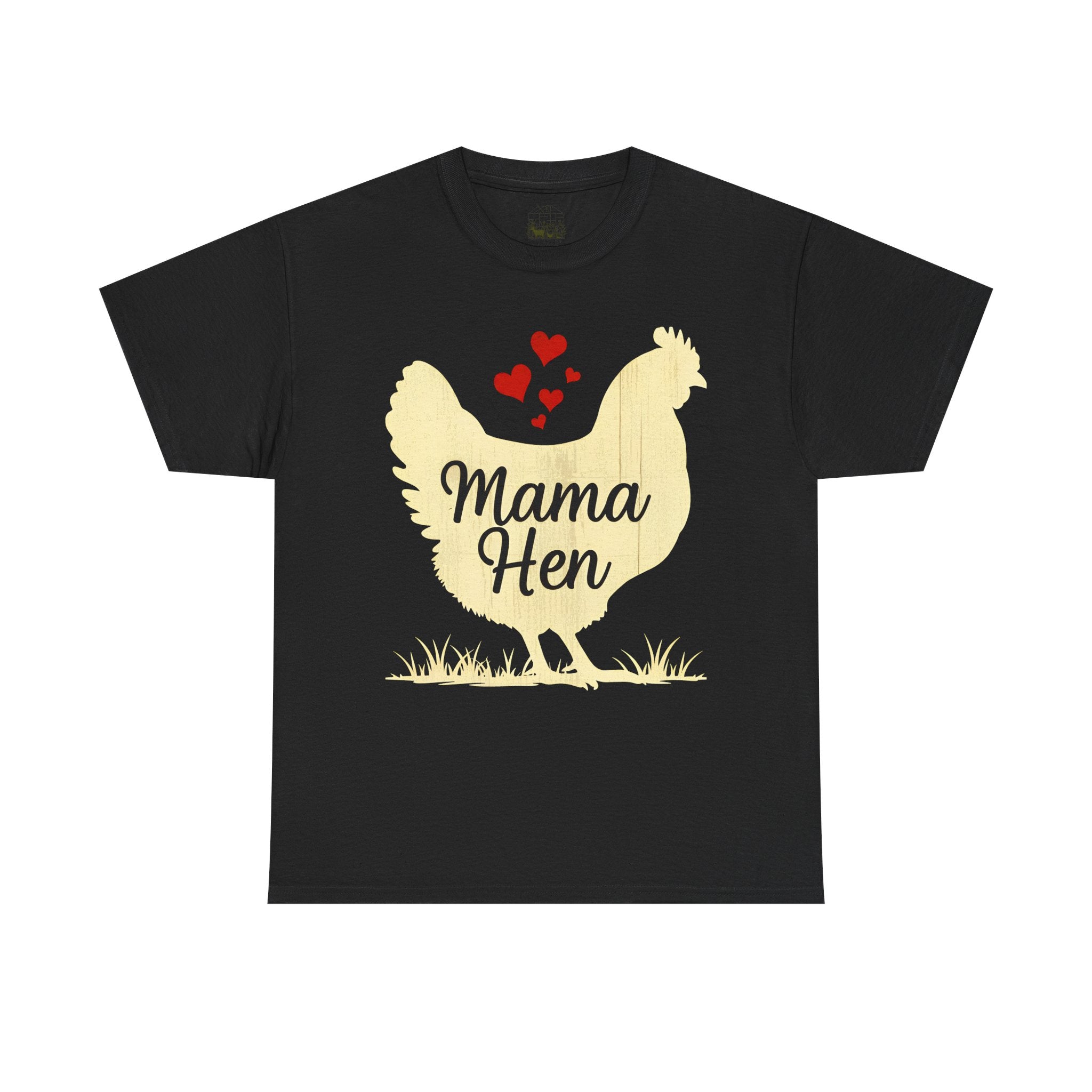 Mama Hen T-Shirt – Chicken Mom Tee, Minimalist Farmhouse Chicken Shirt, Unisex Gildan 5000