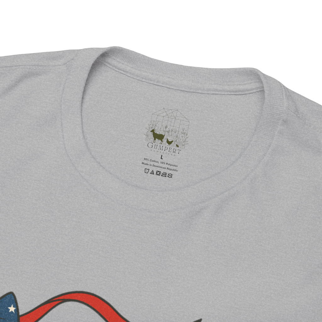 4th of July Goose T-Shirt | Patriotic Farm Goose Graphic Tee | Americana Country Shirt | Red White Blue Farm Animal Shirt | Homestead Summer Apparel