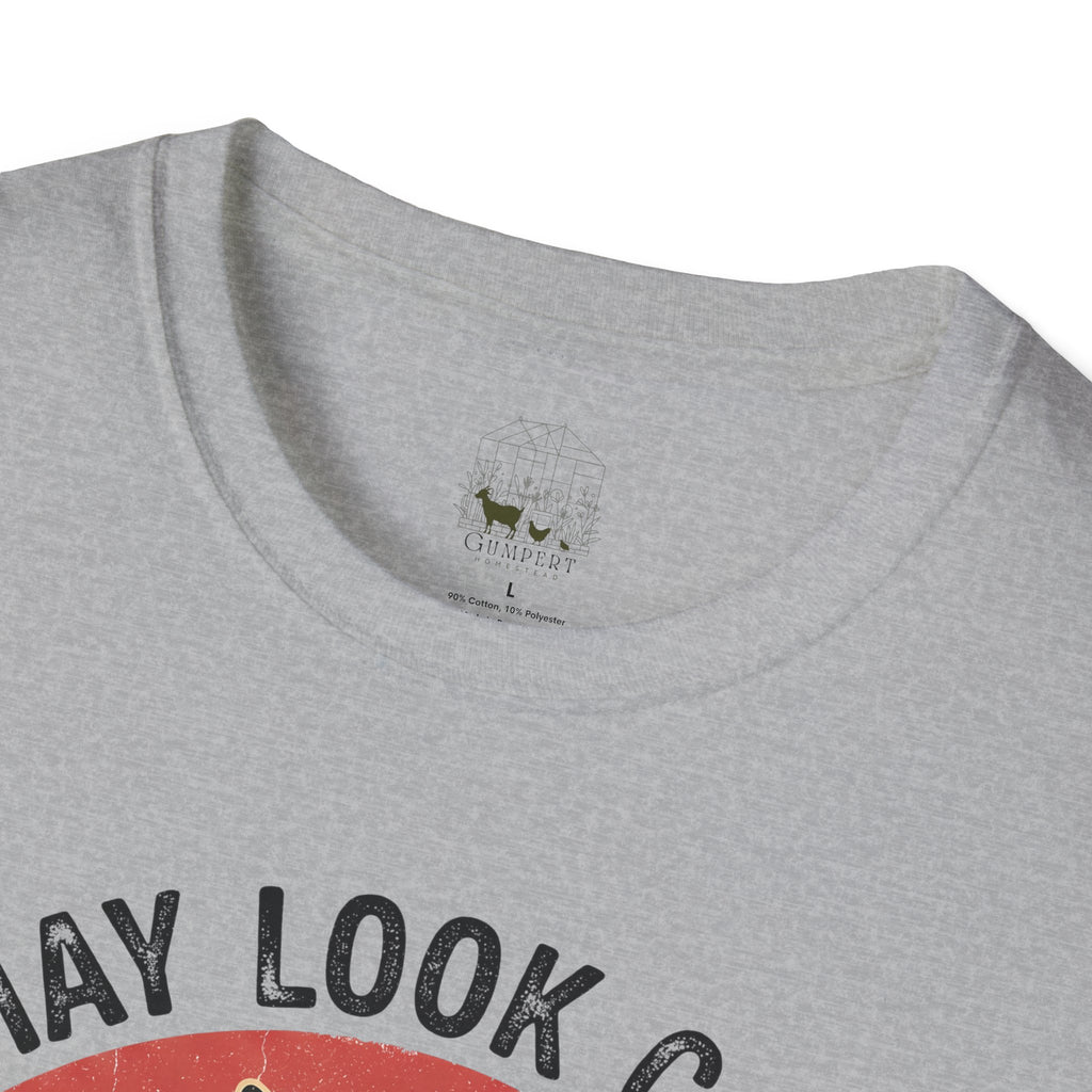 I May Look Calm But In My Head I’ve Pecked You 3 Times Funny Chicken Unisex T-Shirt | Farm Life Hen Lover Tee