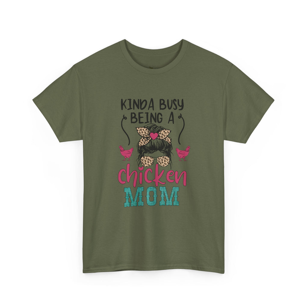 Kinda Busy Being a Chicken Mom T-Shirt – Funny Chicken Mom Shirt, Backyard Chicken Keeper Tee, Farm Life Graphic Shirt, Homestead Apparel Gift