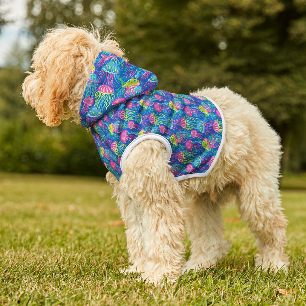 Neon Jellyfish Pet Hoodie, Cute Animal Lover Gift, Dog Sweater, Cat Jumper, Pet Clothing